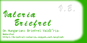 valeria briefrel business card